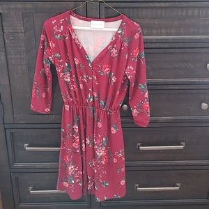 Floral small French Grey dress